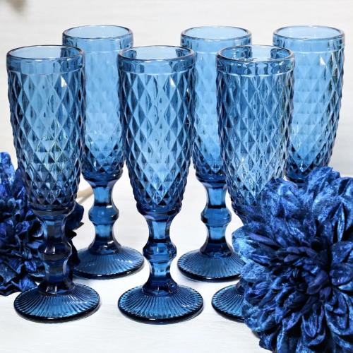 Набор бокалов для шампанского A-PLUS 150 мл 6 шт (9021/2805 DZS) Blue