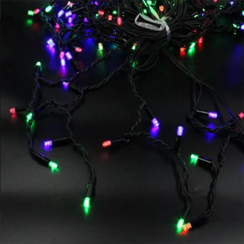 Xmas гирлянда LED 120 3.3Line Short curtain Сосульки M-2 RGB BLACK WIRE 5M Ул.+соед (7235)