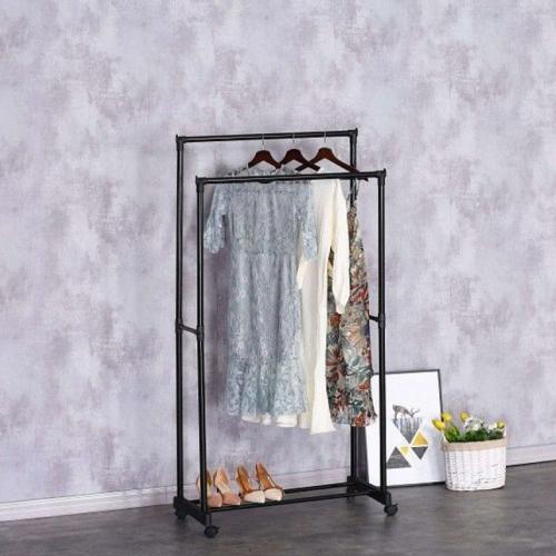 Телескопическая стойка-вешалка для одежды Double Pole Clothes Horse R29746