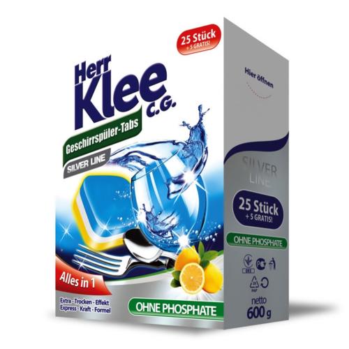 Таблетки для автоматических посудомоечных машин KLEE 30 шт.