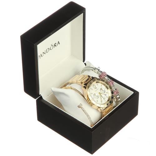 Часы женские Pandora gold с розовым браслетом 11 Mix