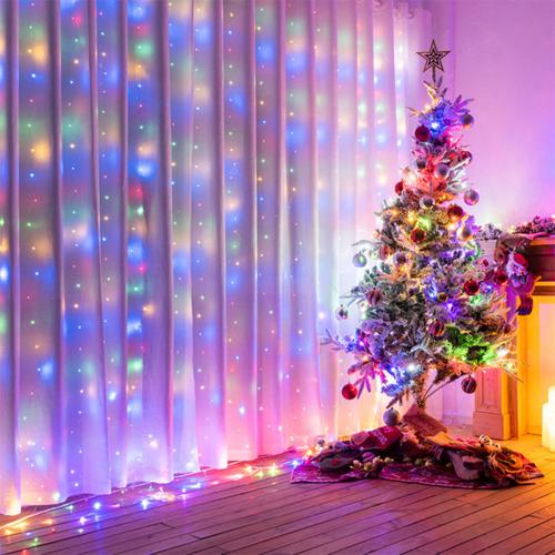 Xmas гирлянда LED (Водопад  3M*2M) 400-M-2 Мультицветная (30)