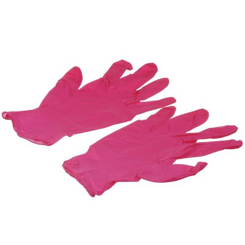 Перчатки нитриловые без талька Safe-touch (50 пар) Розовые