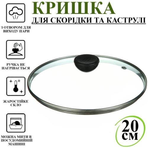 Крышка для сковородки A-PLUS 20 см (20GL)