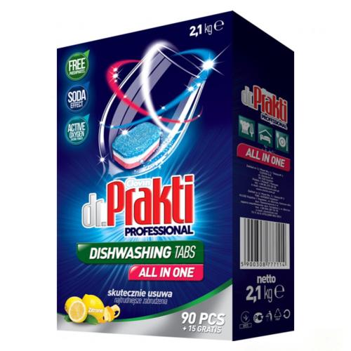 Таблетки для автоматических посудомоечных машин DR. PRAKTI 105 шт. lemon