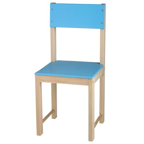 Детский стульчик деревянный 64 см Голубой