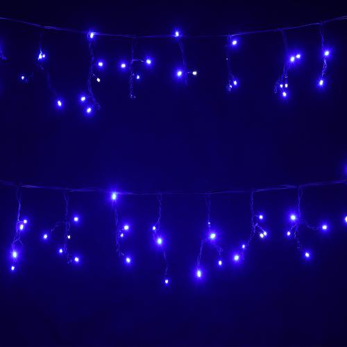 Xmas гирлянда LED 120 3.3Line Short curtain Сосульки B-2 Синяя Черная WIRE 5M Ул.+соед(7236)