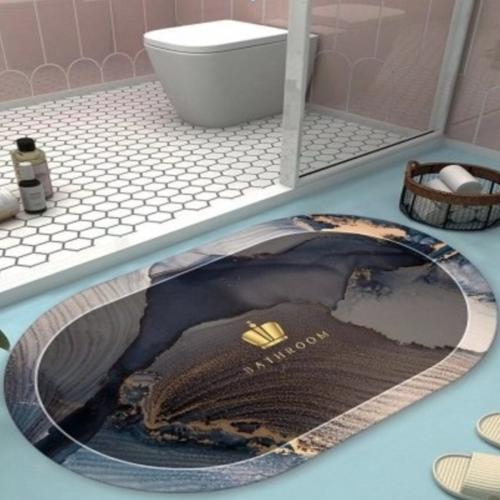 Коврик для ванной комнаты влагопоглощающий с ефектом памяти Bathroom 40 х 60 см Овальный