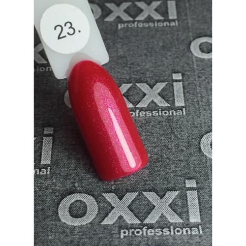 Гель лак Oxxi Professional 8 мл №023 Светло красный с микроблеском
