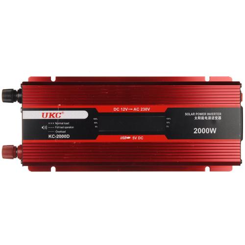 Инвертор, преобразователь UKC  KC-2000D AC/DC с 12 на 220 вольт + LCD 2000W