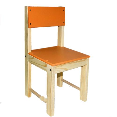 Детский стульчик деревянный 64 см Оранжевый