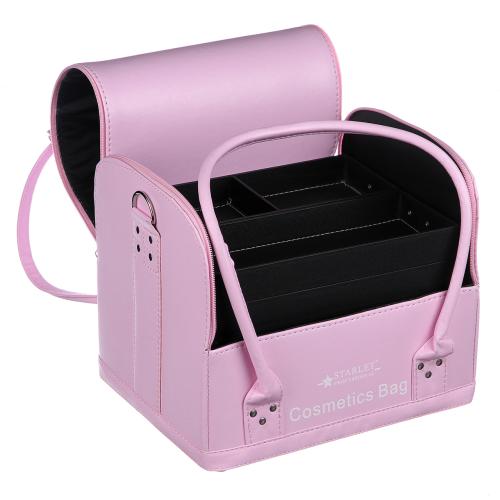 Кейс для косметики кожаный (2700-1) Светло-розовый