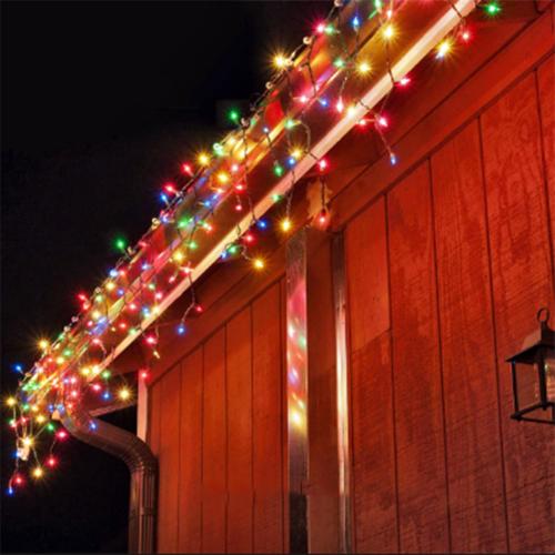 Xmas гирлянда LED 120 3.3Line Short curtain Сосульки M-1 RGB 5M Ул.+соед (7234)