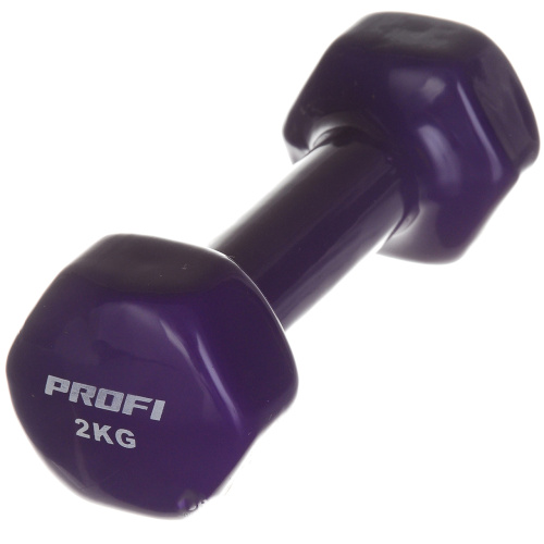 Гантель виниловая Profi 2 кг (0290) Фиолетовая