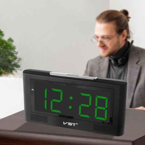 Настольные часы Led Clock VST-732 Y Зеленая подсветка