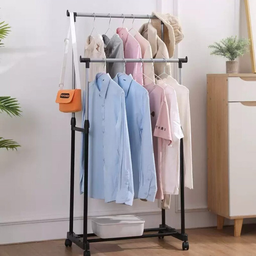 Телескопическая стойка-вешалка для одежды и обуви Double Pole Clothes Horse 340 LR