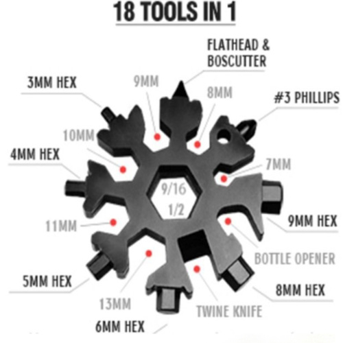 Мультитул отвертка 18 в 1 в виде снежинки Snowflake Wrench Tool