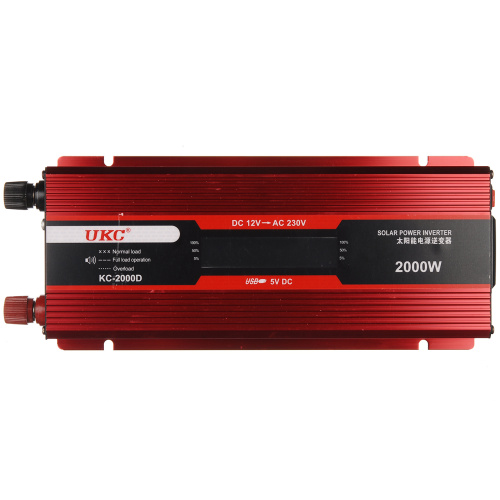 Инвертор преобразователь UKC KC-2000D AC/DC с 12 на 220 вольт + LCD 2000W